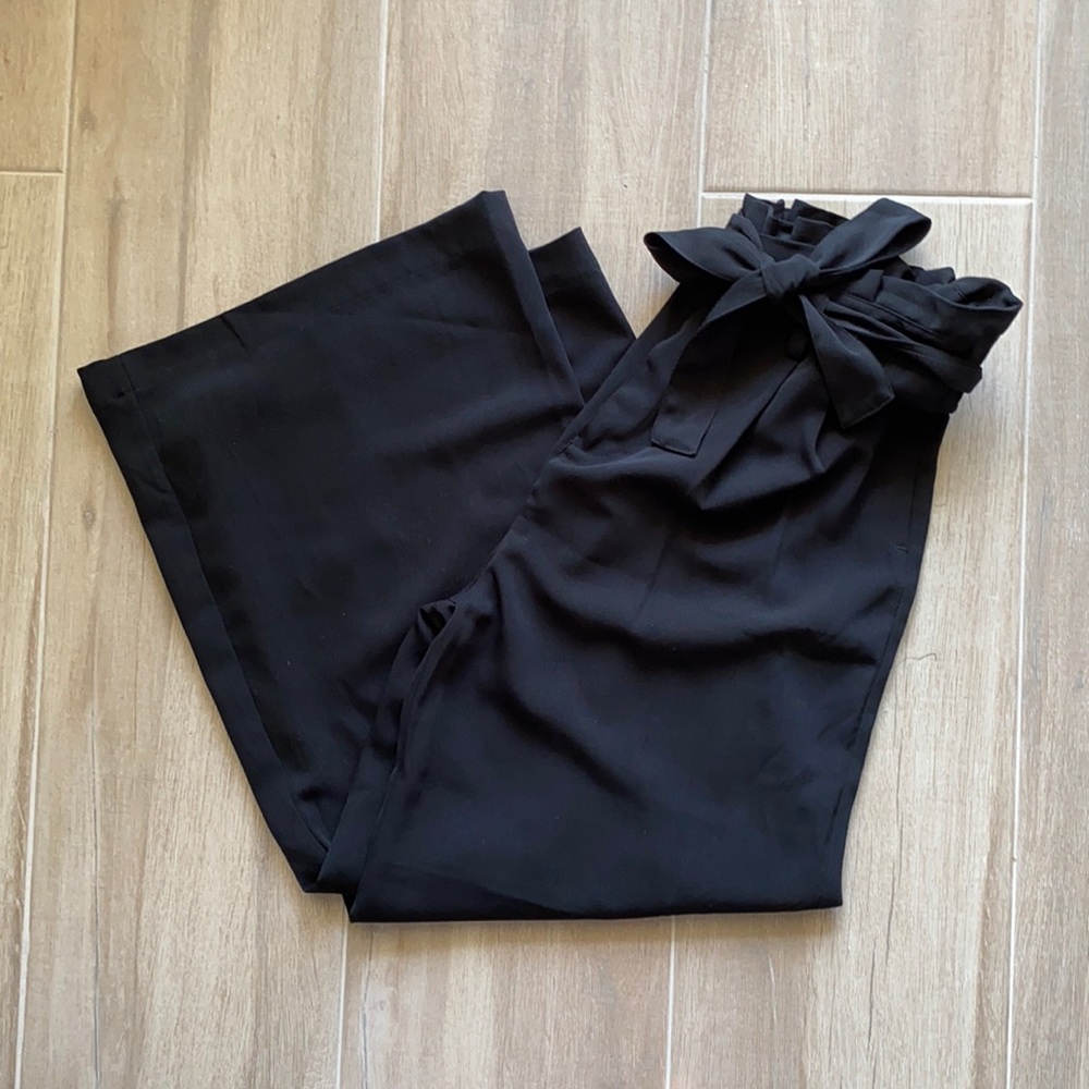 Who what wear black balloon flowy work pants